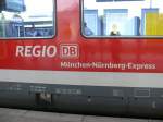 Regio DB Mnchen Nrnberg Express in Nrnberg Hbf