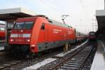 Hier 101 108-9 mit IC2160 von Nrnberg Hbf. nach Kahlsruhe Hbf., bei der Ausfahrt am 28.11.2010 aus Nrnberg Hbf.