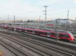 Bahnhof Nürnberg  gesehen aus einem angrenzenden Hotel am 11. November 2015.

