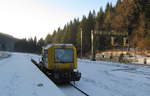 DB Netz Instandhaltung 97 17 50 007 18-1, ein GAF 100 R, am 16.12.2013 in Oberhof (Thür).