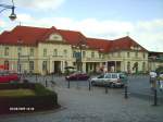 Der Bhf Oranienburg, Bahnhof zur Landesgartenschau 2009 in Brandenburg, fotografiert am 28.08.2009.