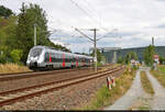 9442 608 (Bombardier Talent 2) durcheilt den Bahnhof Orlamünde.
