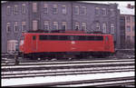 140417 fährt solos am 13.2.1991 durch den oberen Bahnhof des HBF Osnabrück.