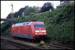 DB 101097-4 wartet im unteren Bahnhof des HBF Osnabrück am 16.5.2004 um 07.00 Uhr auf den nächsten Einsatz.