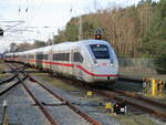 Seitdem letzten Fahrplanwechsel gibt es auf Rügen keine IC Züge mehr.ICE4 412 013 erreichte,aus Köln kommend,am 24.Februar 2024,den Zielbahnhof Binz.