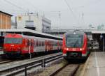 Steuerwagenvergleich: 80 73 027-9(CityShuttle) als R5917 gegen 440 203-8 als RE 4067 am Passauer Hauptbahnhof; 131012