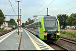 Nachschuss auf 1429 004-3 (ET 5.04 | Stadler FLIRT 160) der NBE Nordbahn Eisenbahngesellschaft mbh & Co. KG als RB 83833 (RB61) von Wrist nach Hamburg-Altona, die den Bahnhof Pinneberg auf der Bahnstrecke Hamburg-Altona–Kiel (KBS 103) erreicht.
[5.8.2019 | 18:50 Uhr]