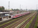 RE 32105 aus Neumarkt(Oberpf) fhrt am 29.8.2008 in den Bahnhof Plattling ein.