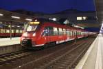 Hier 442 640-9 als RB21 (RB18674) von Potsdam Hbf. nach Wustermark mit 442 631-8 als RB22 (RB28826) von Potsdam Hbf. nach Berlin Schönefeld Flughafen, dieser Triebzugverband stand am 21.12.2013 in Potsdam Hbf. 