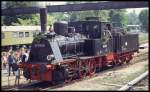 1000 Jahr Feier am 20.5.1993 in Potsdam: Noch einmal präsentierte die Reichsbahn auf dem Gelände am Hauptbahnhof Potsdam einen Großteil ihrer Museums Lokomotiven. 
896009 stand dabei unter Dampf und führte Führerstandsmitfahrten durch! 