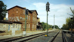 Bahnhof Pritzerbe im Jahr 2004 nach dem Umbau noch kein Zug verkehr 