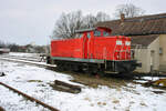 Die 2003 ausgesonderte und inzwischen von einem privaten EVU betriebene 345 061 am 16.03.2006 bei der PE Cargo in Pritzwalk.