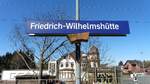 Hier Hochmodern diese Lautsprecherdurchsagen am Bahnhof Friedrich Wilhelmshütte.