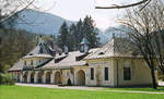 09.04.1994 Ehemaliger Endbahnhof Königssee der von 1909 bis 1965 befahrenen Strecke von Berchtesgaden.