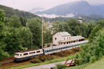 Juni 1995: Bahnhof Bischofswiesen an der Strecke Freilassing - Berchtesgaden.