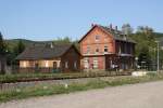 Das EG des ehemaligen Bahnhofs Olbernhau-Grntahl am 20.04.09.