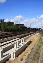 30.9.2012 Nassenheide (Nordbahn) - neuer Bahnsteig auf der Ostseite.