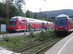 Am 19.8.06 traffen sich zwei RB´s am Bahnhof Feldberg-B�rental