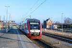 640 121-9 & 640 122-7 HANSeatische Eisenbahn GmbH als RB34 (RB 62241) von Rathenow nach Stendal, bei der Ausfahrt aus Rathenow.