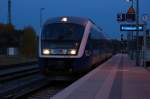 VT 560 der Mrkischen Regiobahn als MR51 (MR 99629) nach Brandenburg Hbf in Rathenow. 29.10.2010