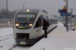 VT 643.21 der Mrkischen Regiobahn als MR51 (MR 68933) nach Brandenburg Hbf in Rathenow.