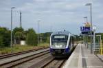 VT 560 der Mrkischen Regiobahn als MR51 (MR 68937) nach Brandenburg Hbf in Rathenow.