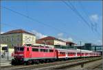 111 170-7 verlsst am 11.09.2010 den Bahnhof von Regensburg. (Jeanny)