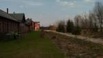 Blickrichtung in Reitzenhain richtung Marienberg am 19.4.2014 links im Bild ehemaliger Bahnhof Reitzenhain.