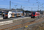 462 018 RE5 und 622 507 RB30 im Bahnhof Remagen - 06.03.2021
