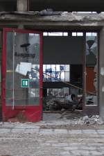 Die letzten Tage der Empfangshalle des Remscheider HBFs sind gezhlt.