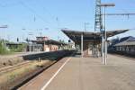 RHEINE (Kreis Steinfurt), 30.05.2011, Blick auf die Bahnsteige