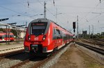 442 356-2 ist am 22.7.2016 als S2 von Güstrow nach Rostock Hauptbahnhof unterwegs.
