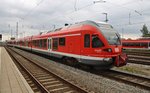 429 030-0 verlässt am 3.9.2016 als RE9 (RE13011) nach Sassnitz den Rostocker Hauptbahnhof.