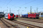 Schnappschuss am Saarbr�cker Hauptbahnhof: 1440 019, ein unerkannt gebliebener 429 und 243 002 am 28.07.2026.