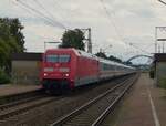 101 075 mit IC Berlin - Bad Bentheim in Salzbergen, 15.07.2023