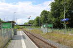 Der Bahnsteig 6 am 04.08.2023 in Salzgitter-Ringelheim.