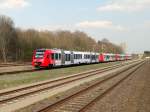 Nagelneuer 622 022 [9580 0 622 022-1 D-DB] für DB Regio Südwest auf Alstom Werksprobefahrt (Salzgitter-Ringelheim, 10.04.2015).