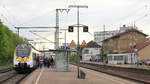 Fahrgastwechsel der RB Stuttgart-Crailsheim, welche am 03.05.2019 von 442 713 bedient wurde.