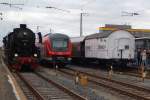 Kleine Fahrzeugparade am 05.09.2015 im Schweinfurter Hauptbahnhof.