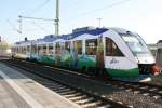 Lint VT 702 kurz vor der Zugtaufe durch den Verkehrsminister des Landes Mecklenburg Vorpommern aufgenommen in Schwerin HBF fr die Sagen und Mrchenstrae Mecklenburgvorpommern am 07.04.2010.