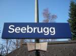 Bahnhofsschild Bahnhof Seebrugg (April 2009)