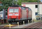 185 119-5 und 185 ??? DB sind im Bahnhof Singen(Hohentwiel) abgestellt.