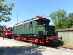 DB Museum 244 105-3 am 29.06.2019 beim Bahnhofsfest zum Thüringentag in Sömmerda.