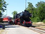 TEV 52 8109-2 am 29.06.2019 beim Bahnhofsfest zum Thüringentag in Sömmerda.