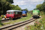 EBS 772 345-4 + Raildox 203 116-9 & EB 293 025-3 am 17.08.2024 beim 150. Geburtstag der Pfefferminzbahn in Sömmerda.