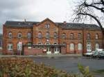 Bahnhof Spremberg vom kleinen Park gegenber aus gesehen