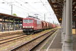 155 103-5 CLR - Cargo Logistik Rail Service GmbH mit einem Kalizug in Stendal und fuhr weiter in Richtung Salzwedel. 27.01.2017 