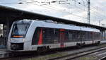 Abellio Rail Mitteldeutschland GmbH, Fahrzeugnutzer: Dieselnetz Sachsen-Anhalt mit ihrem Zug 
 1648 913  (NVR:  95 80 1648 913-9 D-ABRM....  ) und dem  RB 35 von Stendal Hbf. nach Wolfsburg Hbf. am 21.02.24 abfahrbereit Stendal Hbf.