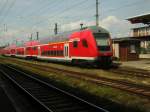 Zug RE 20 Uelzen mit Steuerwagen Johann Joachim Winkelmann ausfahrt aus Stendal HBF 14.5.2011