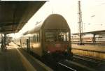 Eine Regionalbahn in Stralsund im Februar 1998.